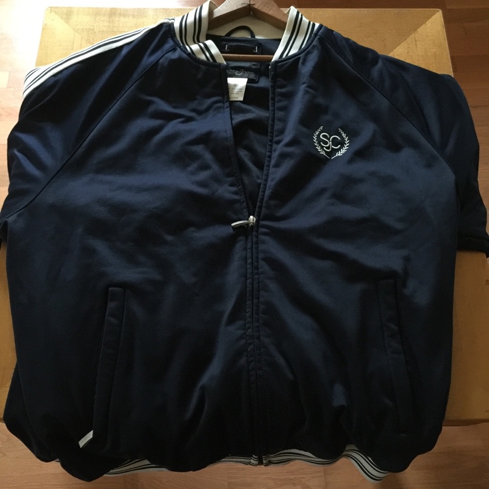 Navy Blue/White Striped Varsity Sean Jean Jacket
